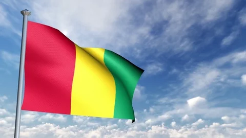 Animation of 3D Flag Stock Footage 90264200