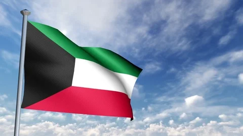 Animation of 3D Flag Stock Footage 90264215