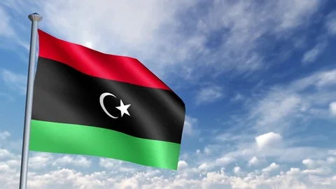 Animation of 3D Flag Stock Footage 90264248