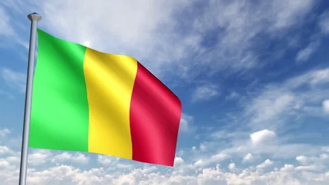 Animation of 3D Flag Stock Footage 90264263