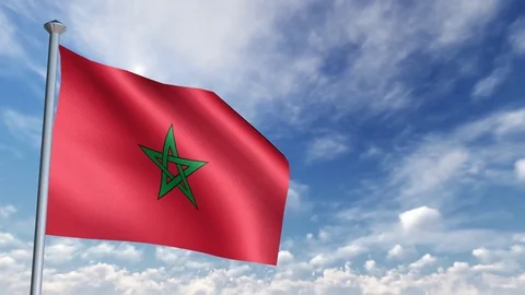 Animation of 3D Flag Stock Footage 90264274