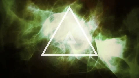 Animation of 3d geometrical shapes over dark background Stock Footage 329922701