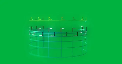 Animation of 3d grid chart processing data moving on transparent background Stock Footage 317925882