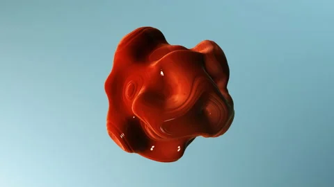 Animation of 3D huge shape with displacement of surface in abstract environment Stock Footage 149789017