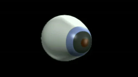 Animation of 3d human eye lens myopia hyperopia ophthalmology ball. Video stock 834897