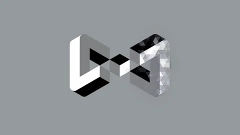 Animation of 3d impossible infinite geometric shape as initial letter of C D L 7 Stock Footage 303687568