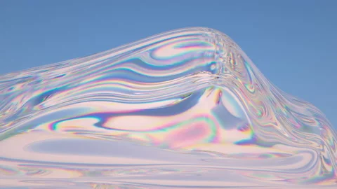 Animation of 3d lens refraction. Experimental glass visuals. Stock Footage 171252714