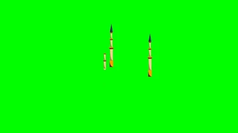 Animation of 3D mosque on a green background. Logo Stock Footage 101540745