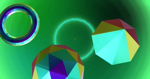 Animation of 3d multicoloured shapes ove... | Stock Video | Pond5