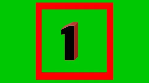 Animation 3d numbers 1 to 3 to open the video  green screen Stock Footage 127707873