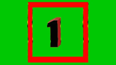 Animation 3d numbers 1 to 3 to open the video  green screen Stock Footage 127707902