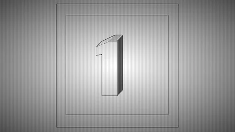 Animation 3d numbers 1 to 3 to open the video Stock Footage 127708252