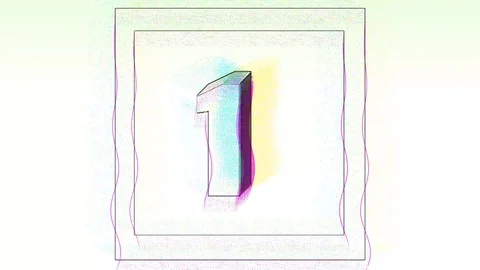 Animation 3d numbers 1 to 3 to open the video Video stock 127708359