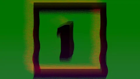 Animation 3d numbers 1 to 3 to open the video Video stock 127708361