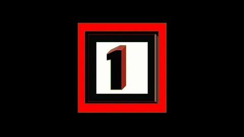 Animation 3d numbers 1 to 3 to open the video Video stock 127708393