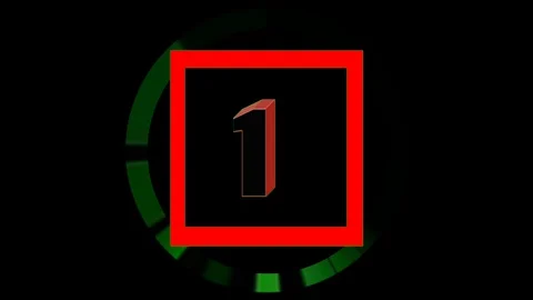 Animation 3d numbers 1 to 3 to open the video Stock-Footage 127708405