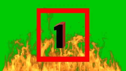 Animation 3d numbers 1 to 3 to open the video  green screen Stock Footage 127708633