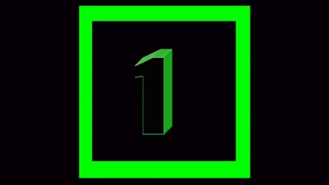 Animation 3d numbers 1 to 3 to open the video Stock-Footage 127709360