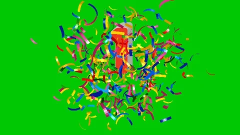 Animation 3d numbers 1 to 3 to open the video green screen Stock-Footage 127709732