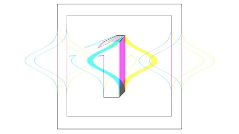 Animation 3d numbers 1 to 3 to open the video Stock-Footage 127709814