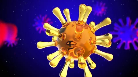 Animation 3D pathogen affecting the respiratory tract. Stock-Footage 161144634