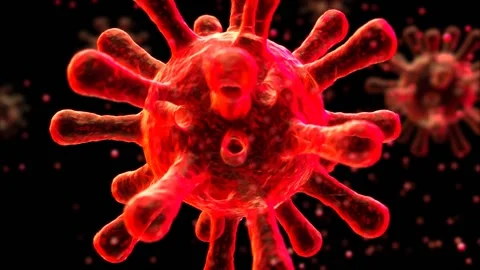 Animation 3D pathogen affecting the respiratory tract. Stock-Footage 161144668