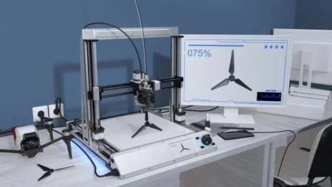 Animation of the 3D printing process. 3d rendering. Stock Footage 284914911