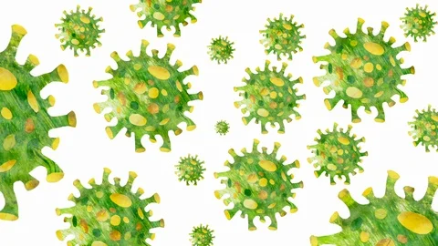 Animation 3D rendering, coronavirus early color 2019-nCoV COVID-19. 库存影片 127481876