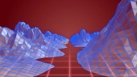 Animation of 3d topographic map Stock Footage 125678006