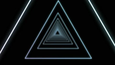Animation of 3D tunnel of triangles. Stock Footage 161122404