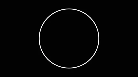 Animation of 4K concentric circles on a black background Stock Footage 152446150
