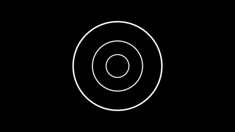 Animation of 4K concentric circles on a black background Stock Footage 266695641