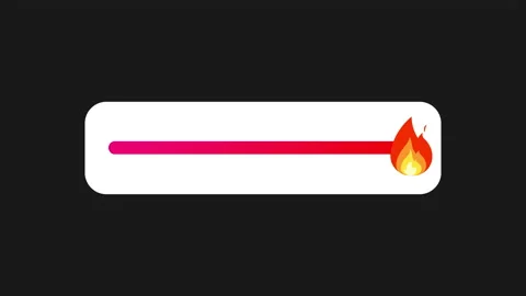 Animation 4k video. Slider with fire for social media 스톡 동영상 139208213