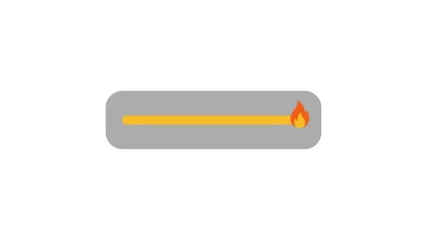 Animation 4k video. Slider with fire for social media isolated on white bac.. Stock Footage 308566757