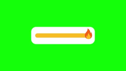 Animation 4k video. Slider with fire for social media isolated on green bac.. Stock Footage 308856188