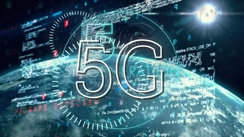 Animation of 5g over data processing, scanning and rotating globe Stock Footage 327354840
