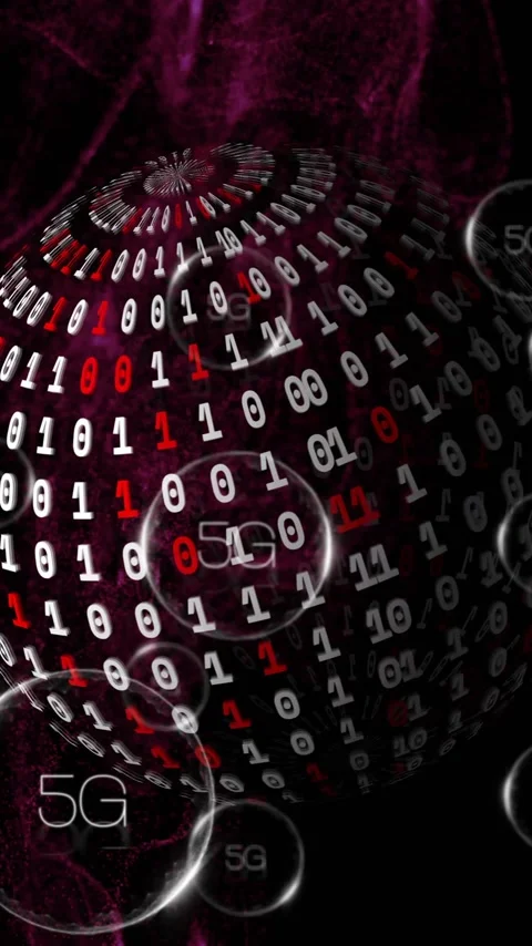 Animation of 5g text, binary coding and digital data processing over globe Stock Footage 319416030