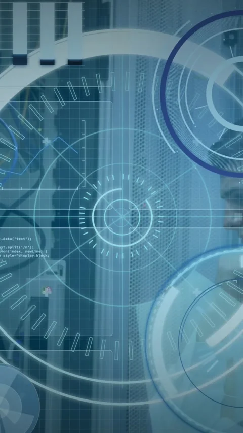 Animation of 5g text, scopes scanning, data processing over caucasian male it Stock Footage 344011775