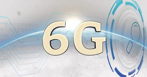 Animation of 6G technology with digital network elements and futuristic design Stock Footage 303536223