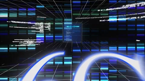 Animation of 6g text and data processing... | Stock Video | Pond5
