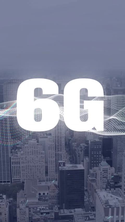 Animation of 6g text, cityscape and connections Stock Footage 341953411