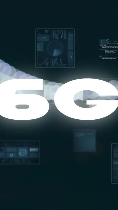 Animation of 6g text, data processing and scopes scanning on screens over out of Stock Footage 331630693