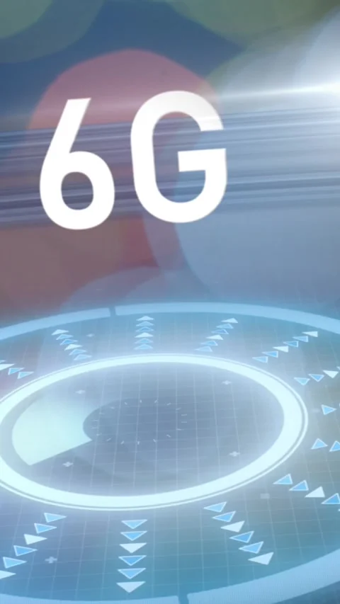 Animation of 6g text, data processing and scopes scanning on screens over Stock Footage 331630694