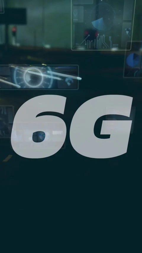 Animation of 6g text, data processing and scopes scanning on screens over fast Stock Footage 331718220