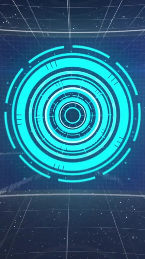 Animation of 6g text, light, scanner and processing data on dark background 库存影片 320759628