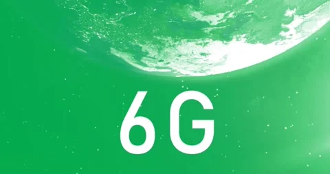 Animation of 6g text over spinning globe and sun shining seen from space Stock Footage 325420468