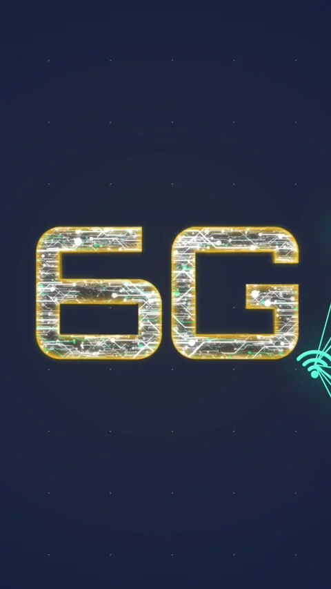 Animation of 6g text, scope scanning over networks of connections with icons Stock Footage 342004327
