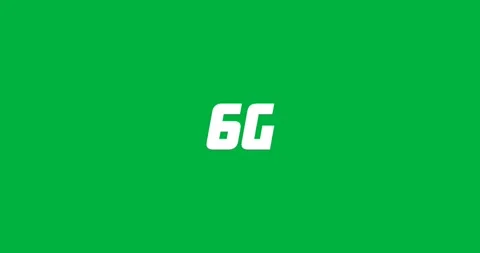 Animation of 6g text in white letters with multi coloured shadow on black Stock Footage 325030827