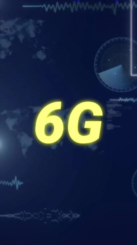 Animation of 6g text, world map and computer data processing Stock Footage 341953404