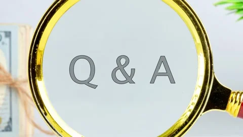 Animation of the abbreviation Q and A 4k footage Stock Footage 310550337